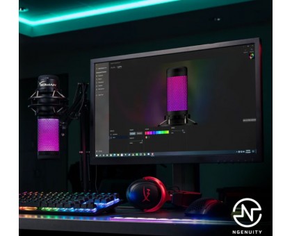 Мікрофон геймінговий HyperX QuadCast S, Omni/Uni/Bi, USB-A, 3м, NGenuity, RGB, чорний Мікрофон геймінговий HyperX QuadCast S, Omni/Uni/Bi, USB-A, 3м, NGenuity, RGB, чорний