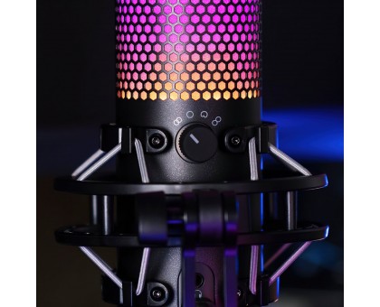 Мікрофон геймінговий HyperX QuadCast S, Omni/Uni/Bi, USB-A, 3м, NGenuity, RGB, чорний Мікрофон геймінговий HyperX QuadCast S, Omni/Uni/Bi, USB-A, 3м, NGenuity, RGB, чорний