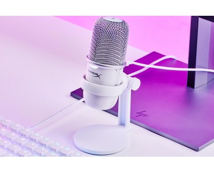 Мікрофон геймінговий HyperX SoloCast, Bi, USB-A, 2м, NGenuity, білий