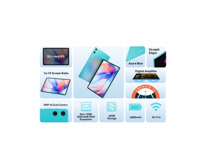 Планшет Teclast P30 10,1" 4ГБ, 64ГБ, 6000мА•год, Android, блакитний Планшет Teclast P30 10,1" 4ГБ, 64ГБ, 6000мА•год, Android, блакитний