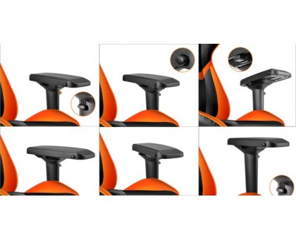 Крісло геймерське Cougar Armor Black/Orange, дихаюча екошкіра, сталевий каркас, чорний+оранжевий