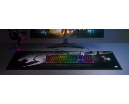 Килимок для миші Cougar Arena X, ігровий, 1000 х 400 х 5 мм, Speed, розмір XXL, чорний з малюнком Килимок для миші Cougar Arena X, ігровий, 1000 х 400 х 5 мм, Speed, розмір XXL, чорний з малюнком