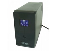 Джерело безперебійного живлення EnerGenie EG-UPS-033, LCD дисплей, USB порт, 1200 ВA, серія Pro, чорний
