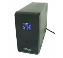 Джерело безперебійного живлення EnerGenie EG-UPS-033, LCD дисплей, USB порт, 1200 ВA, серія Pro, чорний