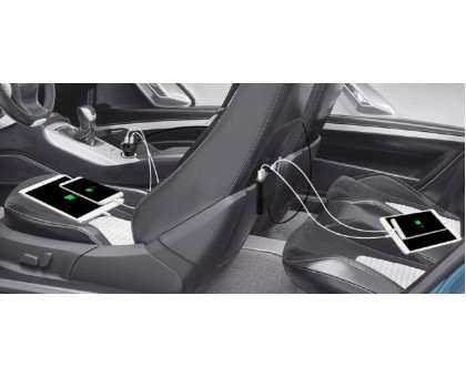 Автомобільний зарядний пристрій EnerGenie EG-4U-CAR-01 USB, 4 порти, 9.6 А Автомобільний зарядний пристрій EnerGenie EG-4U-CAR-01 USB, 4 порти, 9.6 А