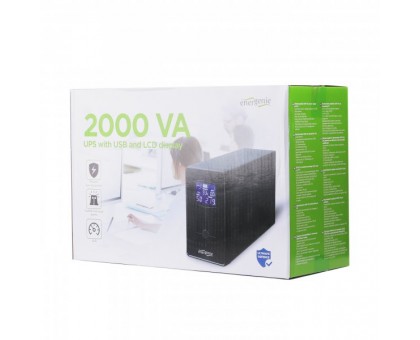 Джерело безперебійного живлення EnerGenie EG-UPS-035 2000VA, LCD, USB, серія Pro Джерело безперебійного живлення EnerGenie EG-UPS-035 2000VA, LCD, USB, серія Pro