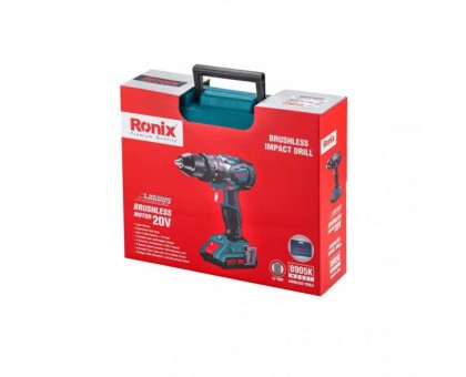 Дриль-шуруповерт ударний акумуляторний Ronix 8905K, 20В, 2 Агод х 2 Дриль-шуруповерт ударний акумуляторний Ronix 8905K, 20В, 2 Агод х 2