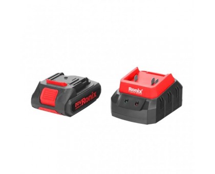 Гайковерт ударний акумуляторний Ronix 8654, 20В, 350Нм, комплект Гайковерт ударний акумуляторний Ronix 8654, 20В, 350Нм, комплект