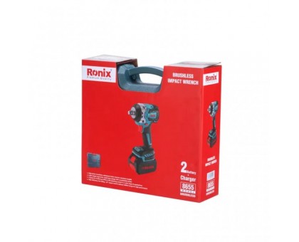Гайковерт ударний акумуляторний Ronix 8655, 20В, 550Нм, комплект Гайковерт ударний акумуляторний Ronix 8655, 20В, 550Нм, комплект