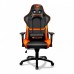 Крісло геймерське Cougar Armor Black/Orange, дихаюча екошкіра, сталевий каркас, чорний+оранжевий