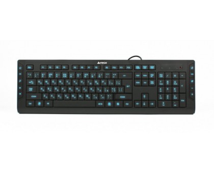 Клавіатура A4Tech KD-600L USB, чорна, з світлодіодним підсвічуванням символів Клавіатура A4Tech KD-600L USB, чорна, з світлодіодним підсвічуванням символів