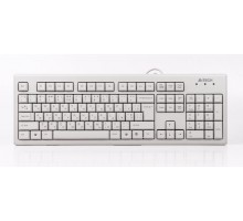 Клавіатура A4Tech KM-720 USB, біла, Rus + Ukr, ergonomic