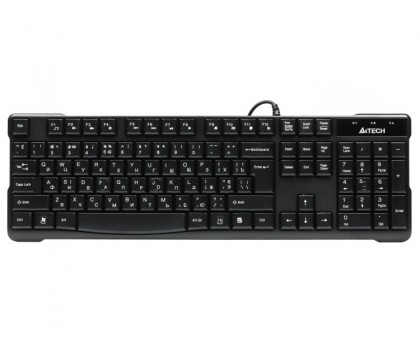 Клавіатура A4Tech KR-750 USB, чорна, 103 keys, Win.Vista x86 Comfort Rounded Edge keyboard