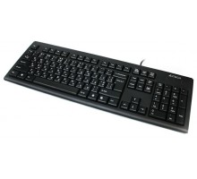 Клавіатура A4Tech KR-83 PS/2 (Black), чорна, 104клав, Великий Enter Comfort Rounded Edge keyboard X-slim