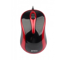 Миша A4Tech N-350-2 (Red+Black) міні V-Track USB, 1000 dpi, 4D колесо