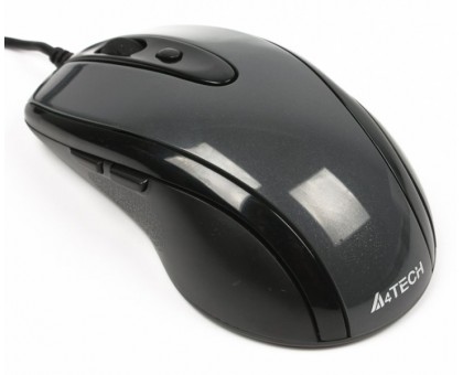 Миша A4Tech N-708X (Glossy Grey)  V-Track USB, 1600 dpi, чорна-сіра