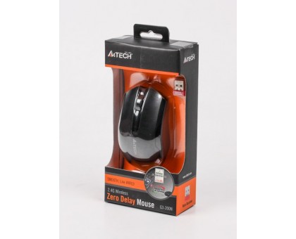 Миша A4Tech G3-200N (Black) USB V-Track , бездротова, 1200dpi, чорна Миша A4Tech G3-200N (Black) USB V-Track , бездротова, 1200dpi, чорна