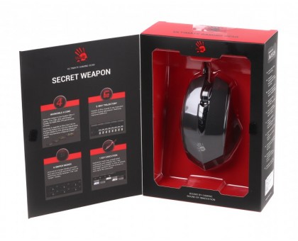 Миша ігрова A4-Tech Bloody V8M, чорна, з підсвічуванням, USB