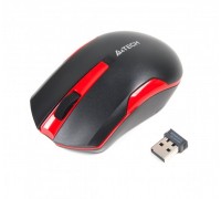 Миша A4Tech G3-200N (Black+Red) USB V-Track, бездротова, 1000dpi, чорна+червоний