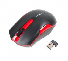 Миша A4Tech G3-200N (Black+Red) USB V-Track, бездротова, 1000dpi, чорна+червоний