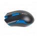 Миша A4Tech G3-200N (Black+Blue) USB V-Track , бездротова, 1000dpi, чорна+ блакитний