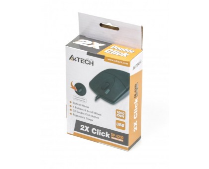 Миша A4Tech OP-620D USB (Black), USB, 1200 DPI, подвійний клік, чорна
