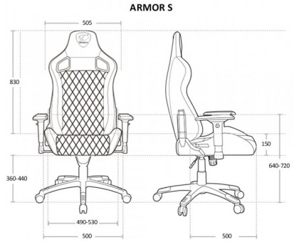 Крісло ігрове ARMOR S, дихаюча екошкіра, сталевий каркас, чорний+помаранчевий Крісло ігрове ARMOR S, дихаюча екошкіра, сталевий каркас, чорний+помаранчевий