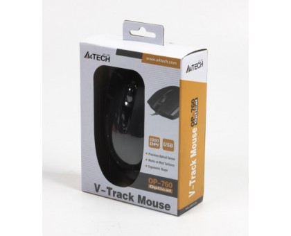 Миша A4Tech OP-760 USB (Black), чорна V-Track USB, 1000 dpi, 8-in-One ПЗ Миша A4Tech OP-760 USB (Black), чорна V-Track USB, 1000 dpi, 8-in-One ПЗ