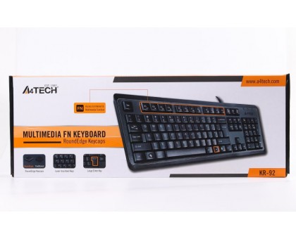 Клавіатура A4Tech KR-92 USB, чорна Клавіатура A4Tech KR-92 USB, чорна