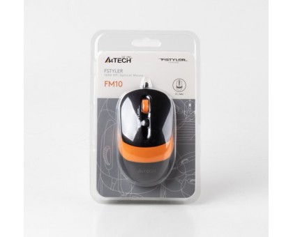 Миша A4Tech Fstyler FM10 (Orange), USB, колір чорний+помаранчевий Миша A4Tech Fstyler FM10 (Orange), USB, колір чорний+помаранчевий