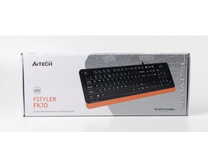 Клавіатура A4Tech Fstyler FK10 (Orange) , USB, чорний+ помаранчевий Клавіатура A4Tech Fstyler FK10 (Orange) , USB, чорний+ помаранчевий