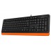 Клавіатура A4Tech Fstyler FK10 (Orange) , USB, чорний+ помаранчевий