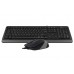 Комплект клавіатура+мишка A4Tech F1010 (Grey) Fstyler, дротовий, USB, чорний+сірий колір