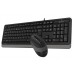 Комплект клавіатура+мишка A4Tech F1010 (Grey) Fstyler, дротовий, USB, чорний+сірий колір
