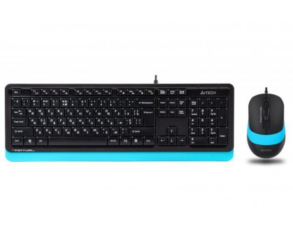 Комплект клавіатура+мишка A4Tech F1010 (Blue) Fstyler, дротовий, USB, чорний+блакитний колір Комплект клавіатура+мишка A4Tech F1010 (Blue) Fstyler, дротовий, USB, чорний+блакитний колір