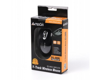 Миша A4Tech G3-300N USB V-Track , бездротова, 1000dpi, чорний + сірий Миша A4Tech G3-300N USB V-Track , бездротова, 1000dpi, чорний + сірий