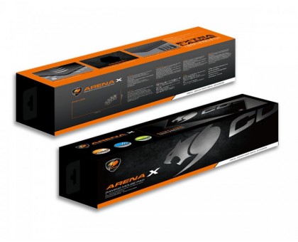 Килимок для миші Cougar Arena X, ігровий, 1000 х 400 х 5 мм, Speed, розмір XXL, чорний з малюнком Килимок для миші Cougar Arena X, ігровий, 1000 х 400 х 5 мм, Speed, розмір XXL, чорний з малюнком