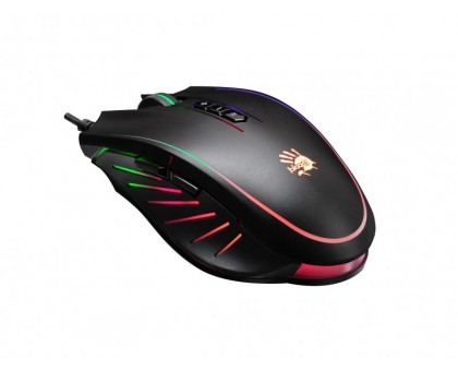 Миша ігрова A4-Tech Bloody Q81, чорна, з підсвічуванням Curve, USB