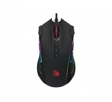Миша ігрова A4Tech Bloody J90s (Black), Activated, Extra Fire Button, 8000 CPI, RGB, 20 млн. натискань, чорна, RGB підсвічування