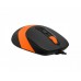 Миша A4Tech Fstyler FM10S (Orange), безшумна, USB, колір чорний+помаранчевий
