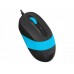 Миша A4Tech Fstyler FM10S (Blue), безшумна, USB, колір чорний+блакитний