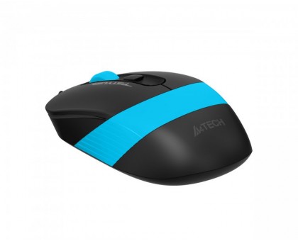 Миша A4Tech Fstyler FM10S (Blue), безшумна, USB, колір чорний+блакитний