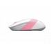 Миша бездротова A4Tech Fstyler FG10 (Pink), USB, колір білий+рожевий