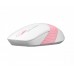 Миша бездротова A4Tech Fstyler FG10 (Pink), USB, колір білий+рожевий