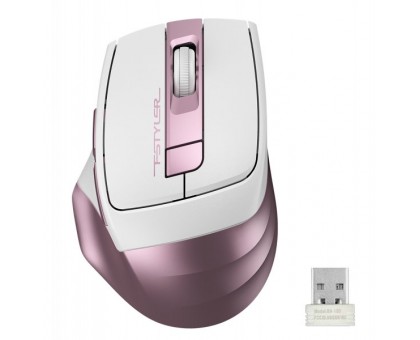 Миша бездротова A4Tech Fstyler FG35 (Pink), USB, колір білий+рожевий Миша бездротова A4Tech Fstyler FG35 (Pink), USB, колір білий+рожевий