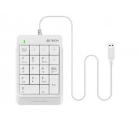 Клавіатура цифрова A4Tech FK13P, біла, USB