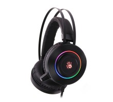 Гарнітура ігрова Bloody G521 (Black) з мікрофоном, Hi Fi, 7.1 віртуальний звук, підсвічування 7 кольорів, USB чорні