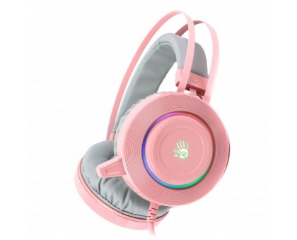 Гарнітура ігрова Bloody G521 (Pink) з мікрофоном, Hi Fi, 7.1 віртуальний звук, підсвічування 7 кольорів, USB рожеві Гарнітура ігрова Bloody G521 (Pink) з мікрофоном, Hi Fi, 7.1 віртуальний звук, підсвічування 7 кольорів, USB рожеві