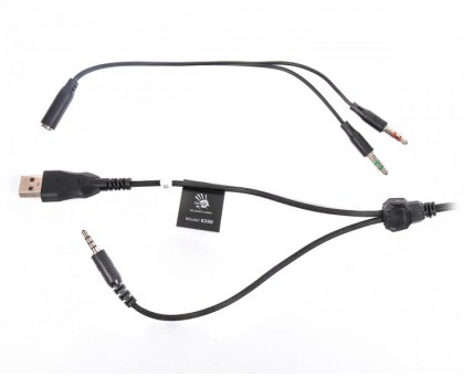 Навушники ігрові Bloody G200 (Black+Red) з мікрофоном, підсвічування 7 кольорів Навушники ігрові Bloody G200 (Black+Red) з мікрофоном, підсвічування 7 кольорів