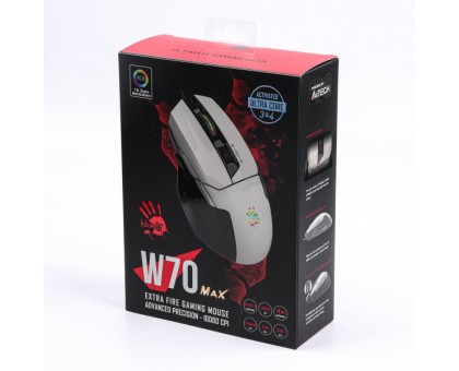 Миша ігрова A4Tech Bloody W70 Max (Panda White), RGB, 10000 CPI, 50M натискань, чорний + білий Миша ігрова A4Tech Bloody W70 Max (Panda White), RGB, 10000 CPI, 50M натискань, чорний + білий